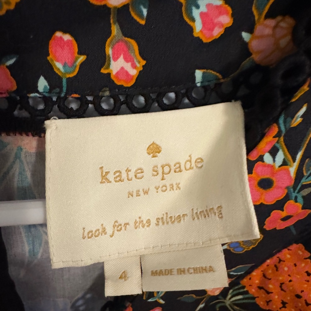 Kate Spade Mixed Blossom Dress Size 4 - Picture 4 of 4